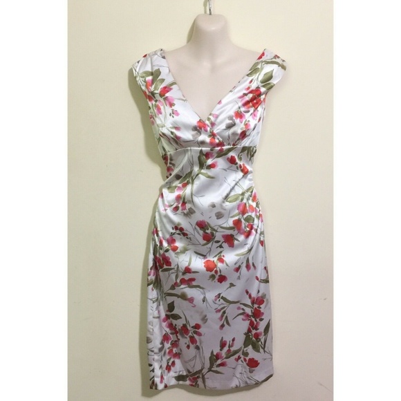 Maggy London Dresses & Skirts - Maggy L Dress Size 6 White Red Pink Floral